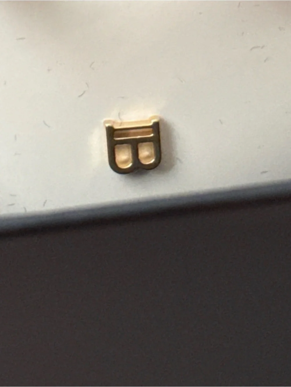 Balmain Mini Cream Hair Claw with 18K Gold Logo